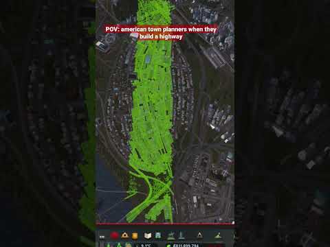 POV Cities Skylines shows how American town planners rip up suburbs to build highway. Facts!
