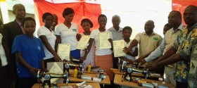 Conflcit affected girls receiving start up kits